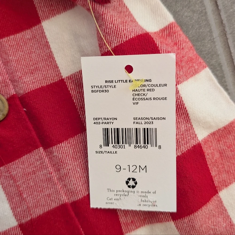 Rise Little Earthling Flannel Plaid Dress - Picture 4 of 6